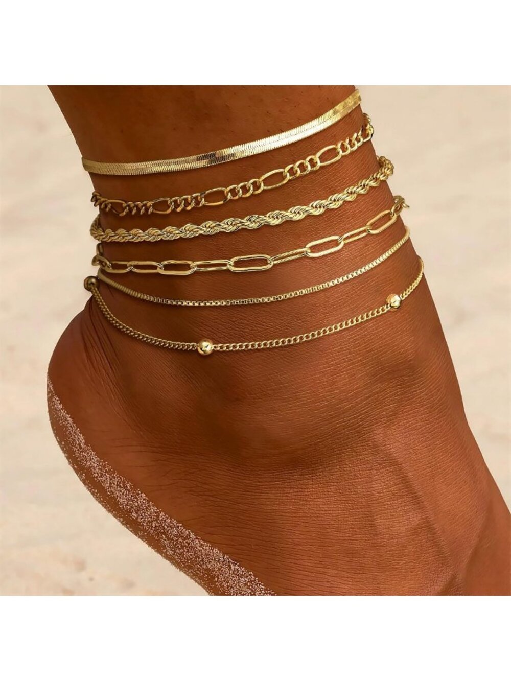 Stylish Waterproof Dainty Ankle Bracelets for Women - Perfect Summer Accessory - Picture 9 of 9